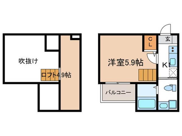 ＷｉｎｇＧａｒｄｅｎ千種の物件間取画像